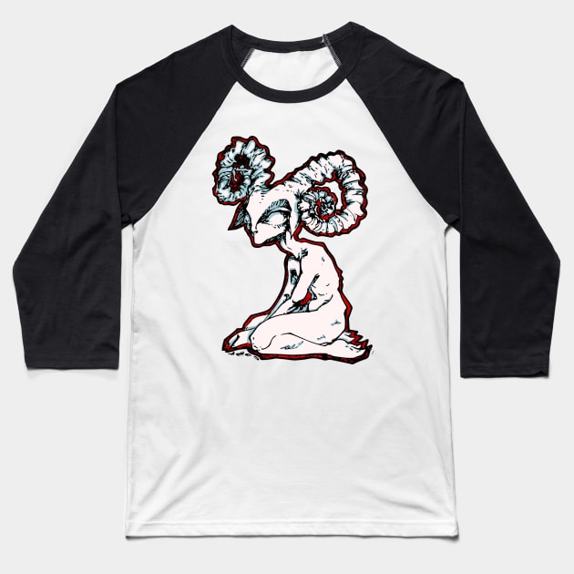 Aries is on Fire Baseball T-Shirt by 3ET3